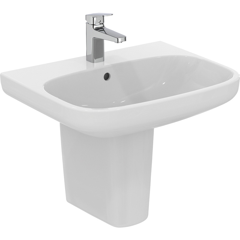 Ideal Standard i.life Basin and Semi-Pedestal 60cm 1 Tap Hole