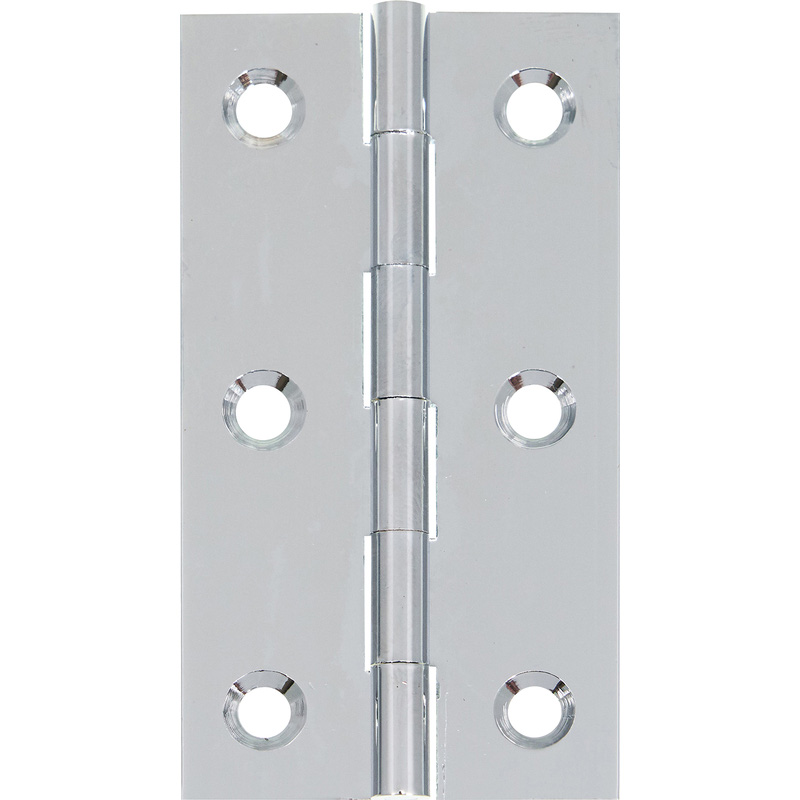 Solid Drawn Hinge Polished Chrome 76mm