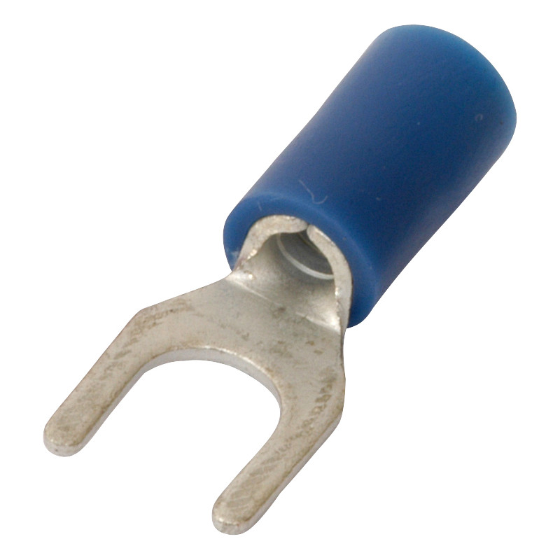 Fork Connectors 2.5 x 5.3mm Blue