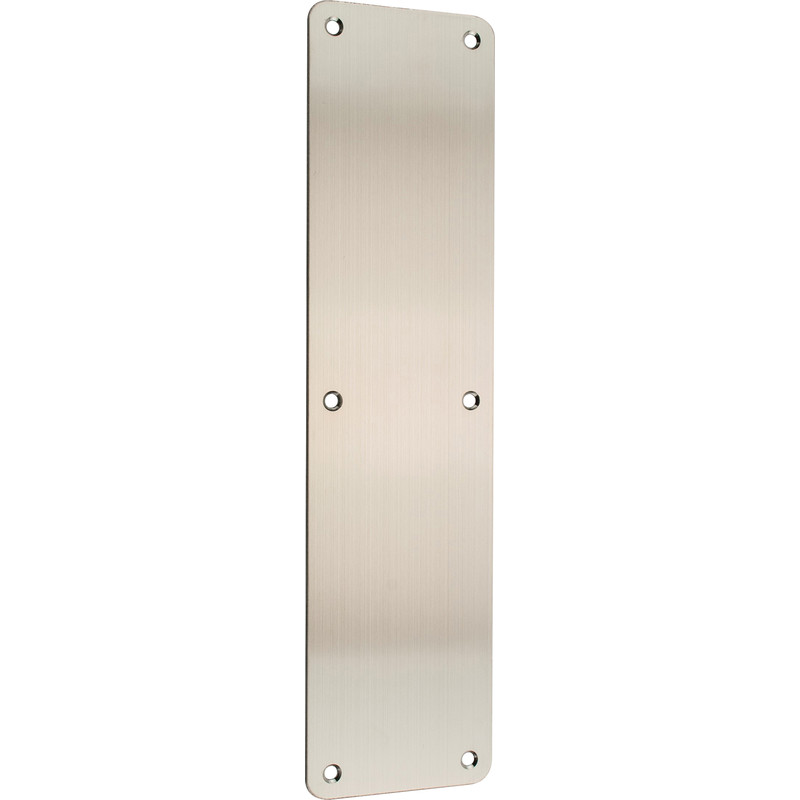 Stainless Steel Finger Plate Radius Corners Satin 400x75mm