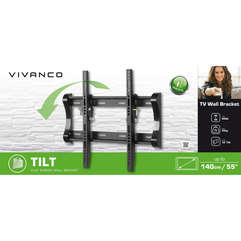 Vivanco Tilt TV Wall Mount Bracket Medium Up To 55"