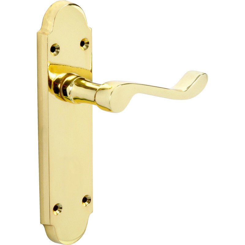 Eclipse Beaufort Door Handles Latch Brass