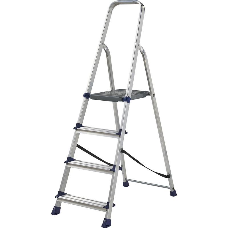 High Handrail Step Large Ladder 4 Tread SWH 2.55m