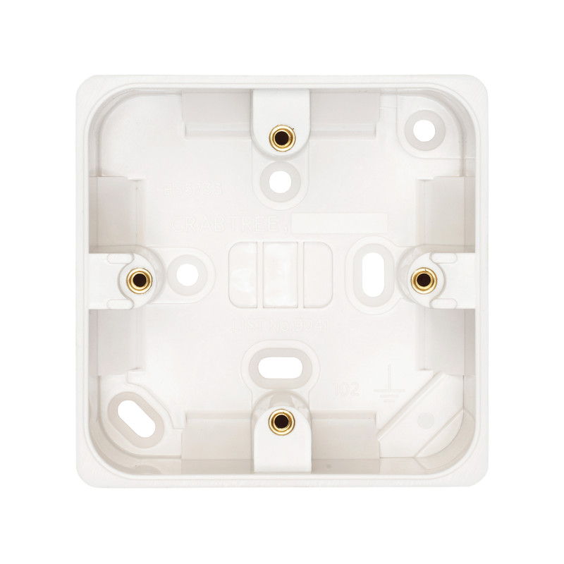 Crabtree Moulded Pattress Box 1 Gang 44mm
