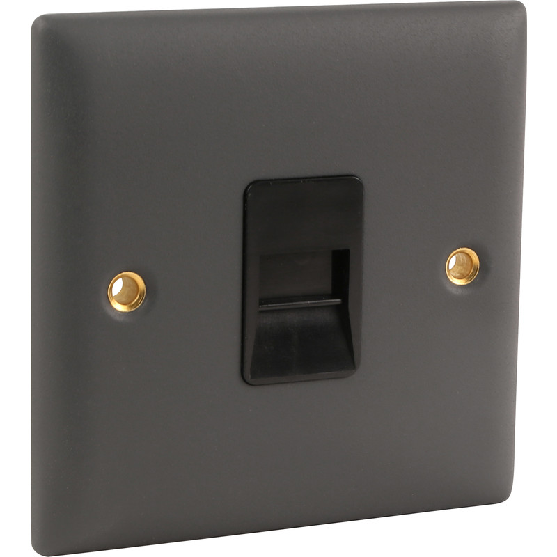 Power Pro Anthracite Telephone Socket Slave