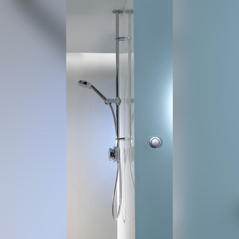 Aqualisa Quartz Classic Smart Digital Exposed Thermostatic Shower Pumped Ceiling Fed