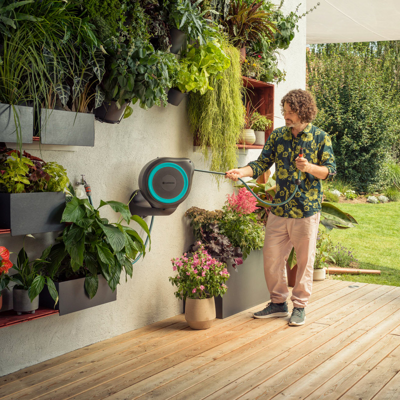 Gardena Wall Mounted Hose Box Roll Up 15m