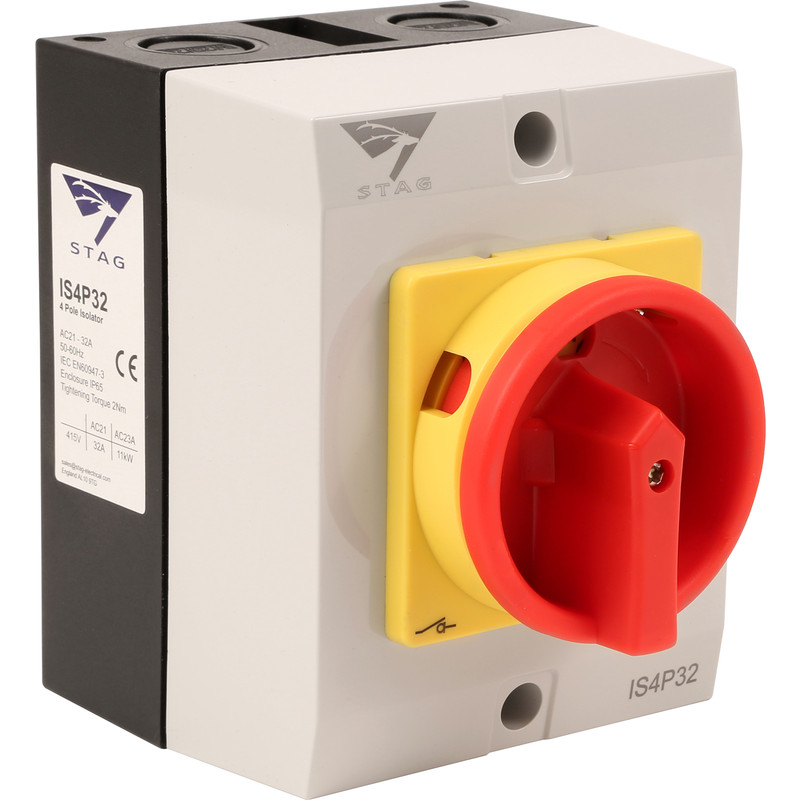 IMO Stag Rotary Isolator 4 Pole 32A IP65