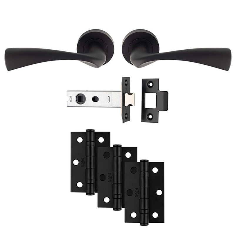 Carlisle Brass Sintra Door & Latch Pack Matt Black