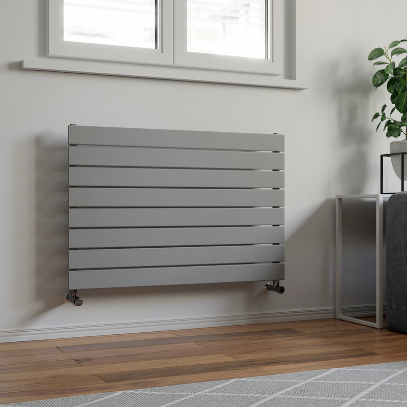 Ximax Oxford Single Horizontal Designer Radiator 595 x 900mm 2949Btu Silver