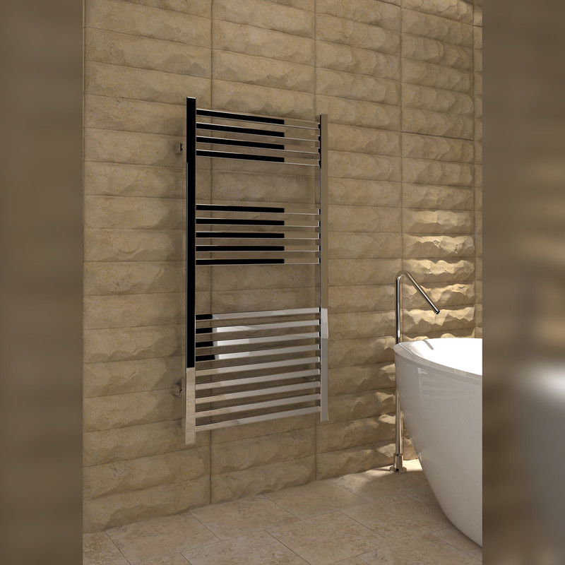 Kudox Cadiz Chrome Designer Towel Radiator 1000 x 500mm 1085Btu