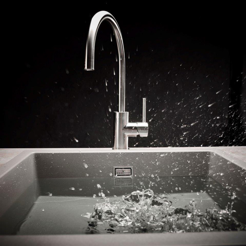 Reginox Amsterdam Composite Kitchen Sink Single Bowl Grey