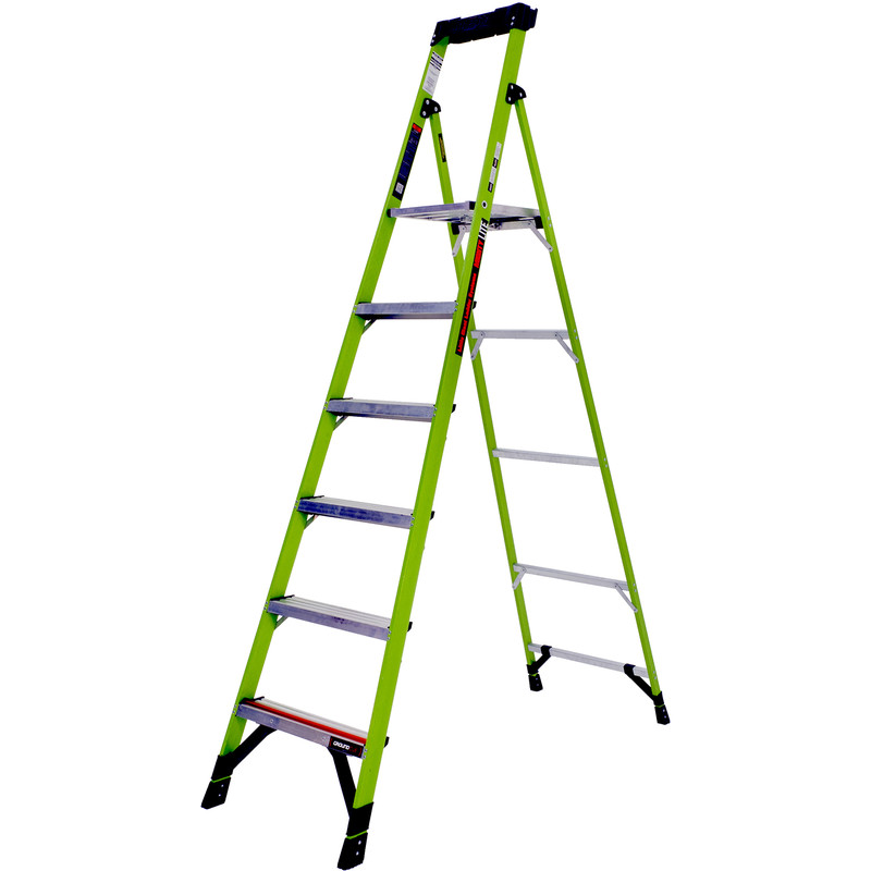 Little Giant Mighty Lite Fibreglass Step Ladder 6 Tread SWH 3.31m