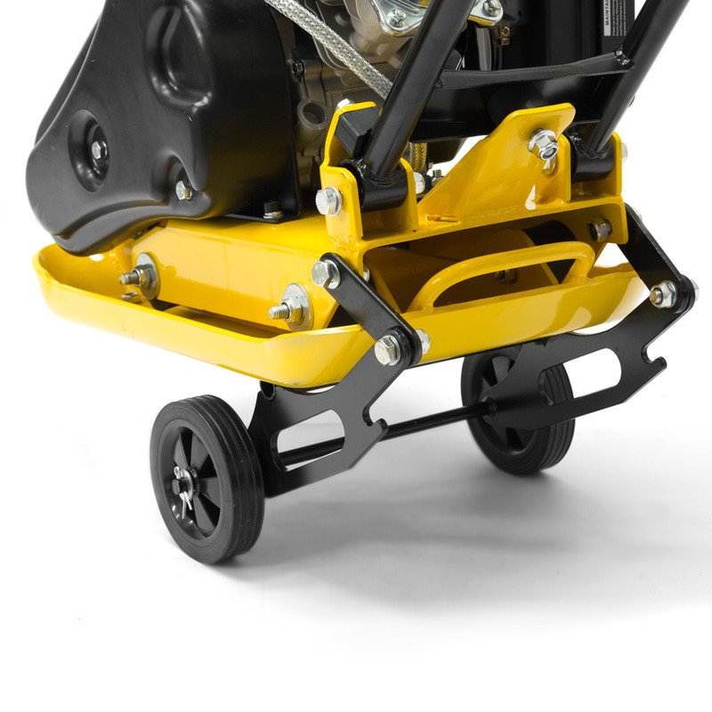 Handy Petrol Compactor Plate including Paving Pad & Folding Wheel kit 35cm (14")