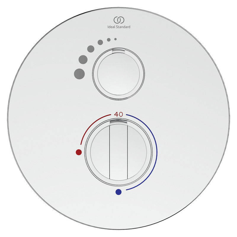 Ideal Standard Easybox Thermostatic Concealed Single Outlet Shower Valve Round