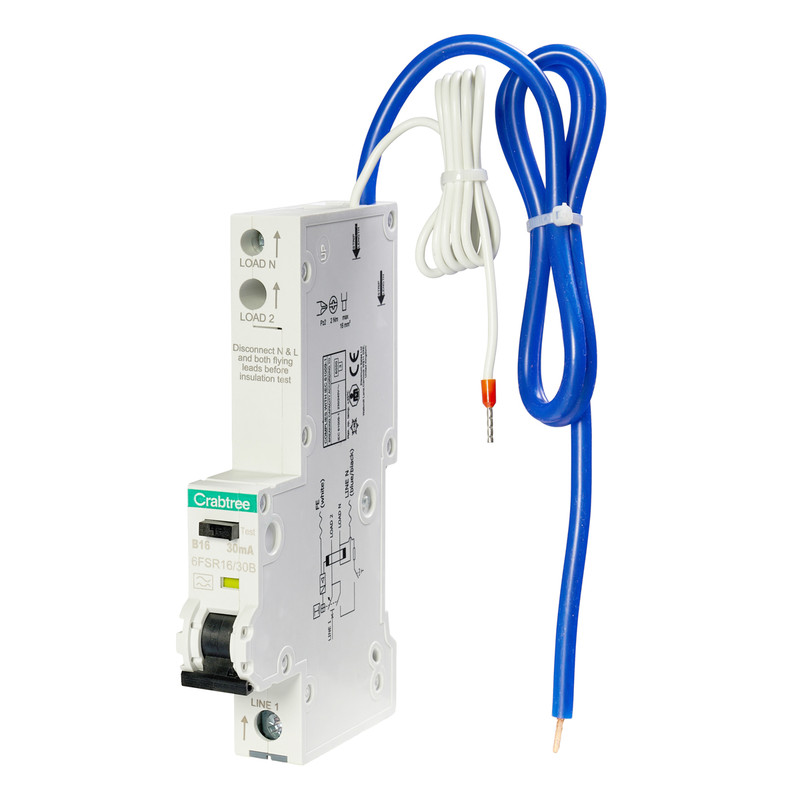 Crabtree Loadstar RCBO 16A 30mA 6kA Type A B Curve