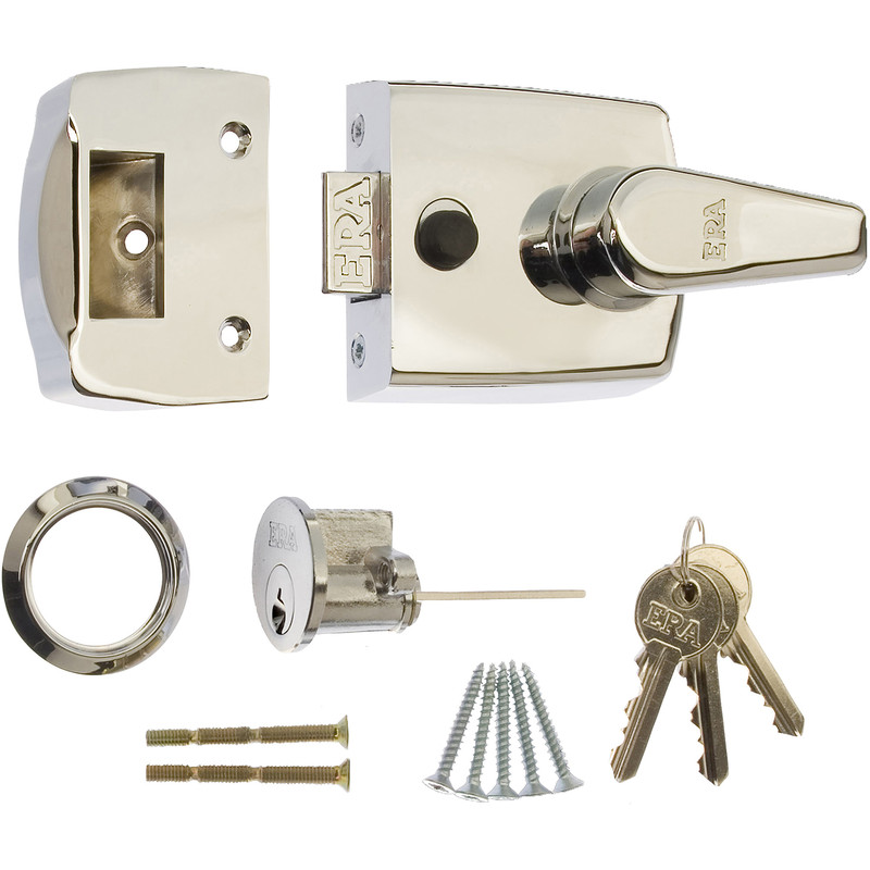 ERA Replacement Nightlatch Door Lock 60mm Polished Chrome