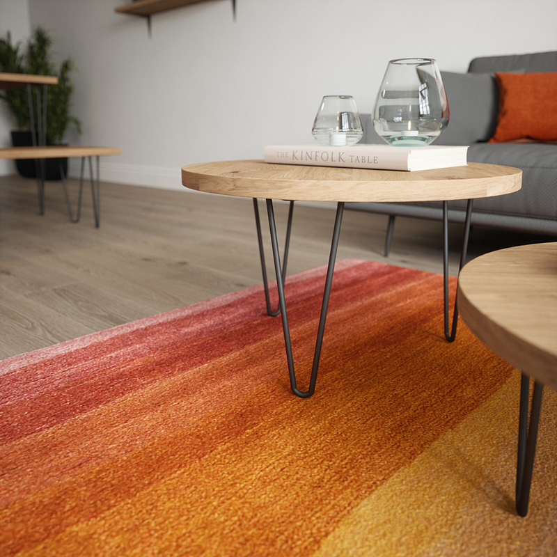 Rothley 2-Pin Hairpin Leg 350mm Matt Black