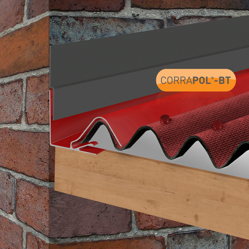 Corrapol-BT Rock n Lock Wall Flashing 3m Red
