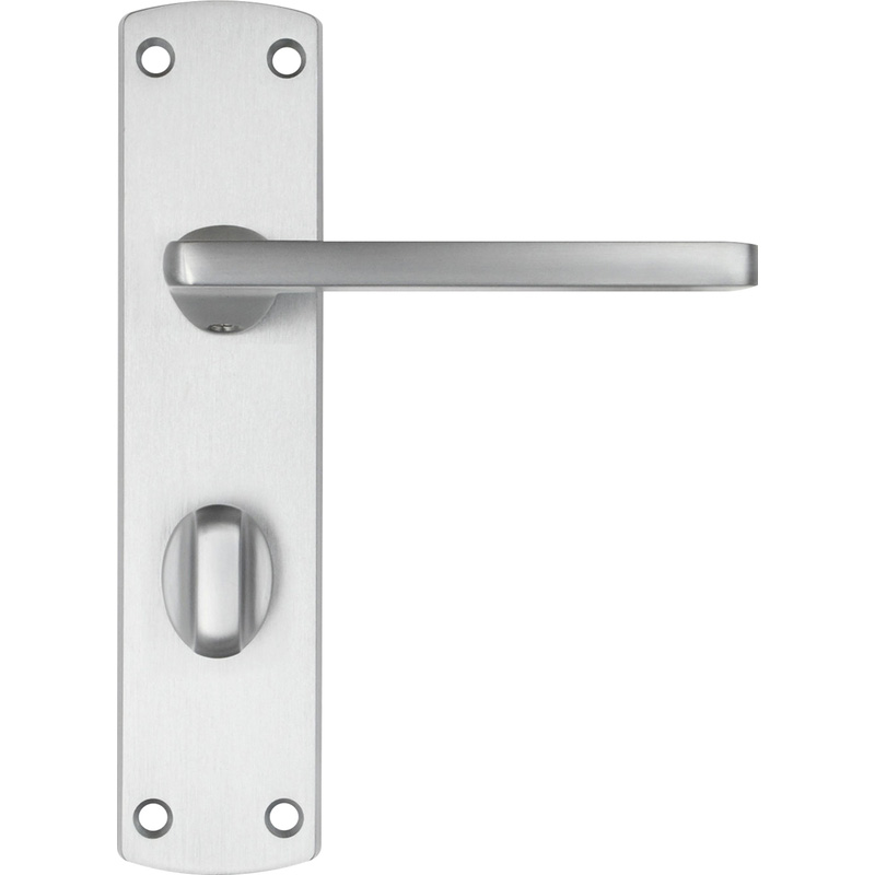 Stanza Leon Door Handles Satin Bathroom