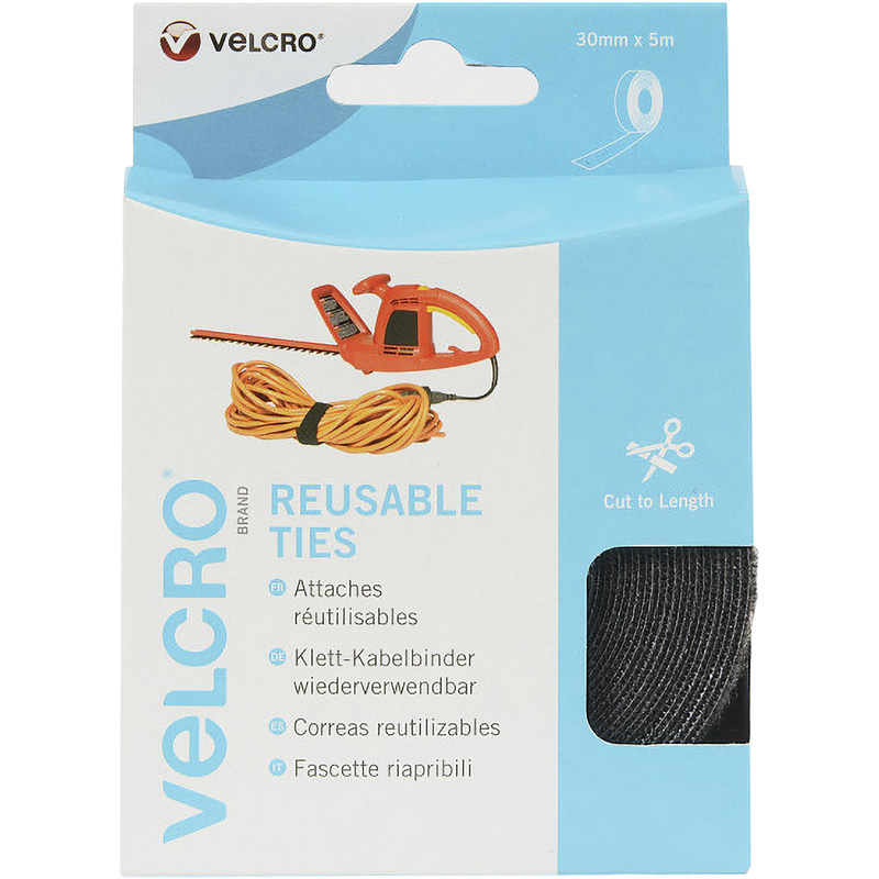 VELCRO® Brand ONE-WRAP® Reusable Ties 30mm x 5m Black