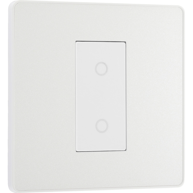 BG Evolve Pearlescent White (White Ins) 200W Single Touch Dimmer Switch, 2-Way Master