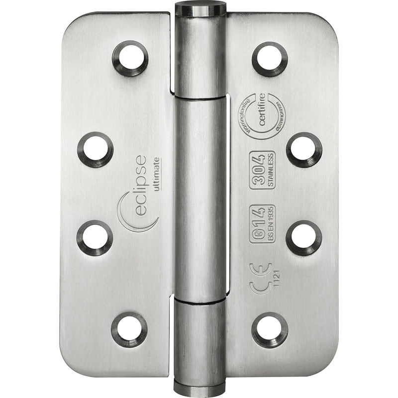 Grade 14 Concealed Bearing Radius Hinge Satin