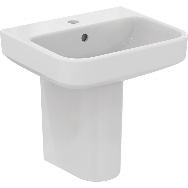 Ideal Standard i.life B Cloakroom Basin and Semi-Pedestal 45cm 1 Tap Hole