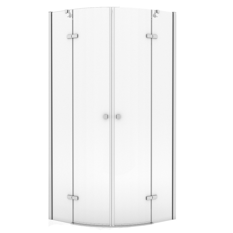 Aqualux Frameless 8mm 2 Door Quadrant Shower Enclosure 800x800mm