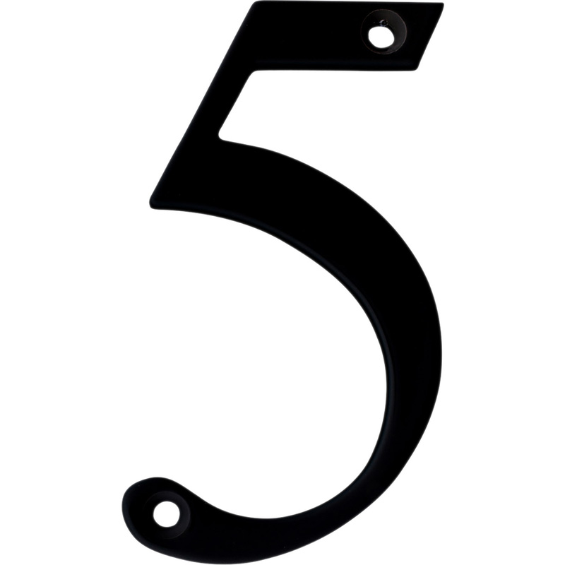 Fab & Fix Hardex Door Numeral Matt Black 5
