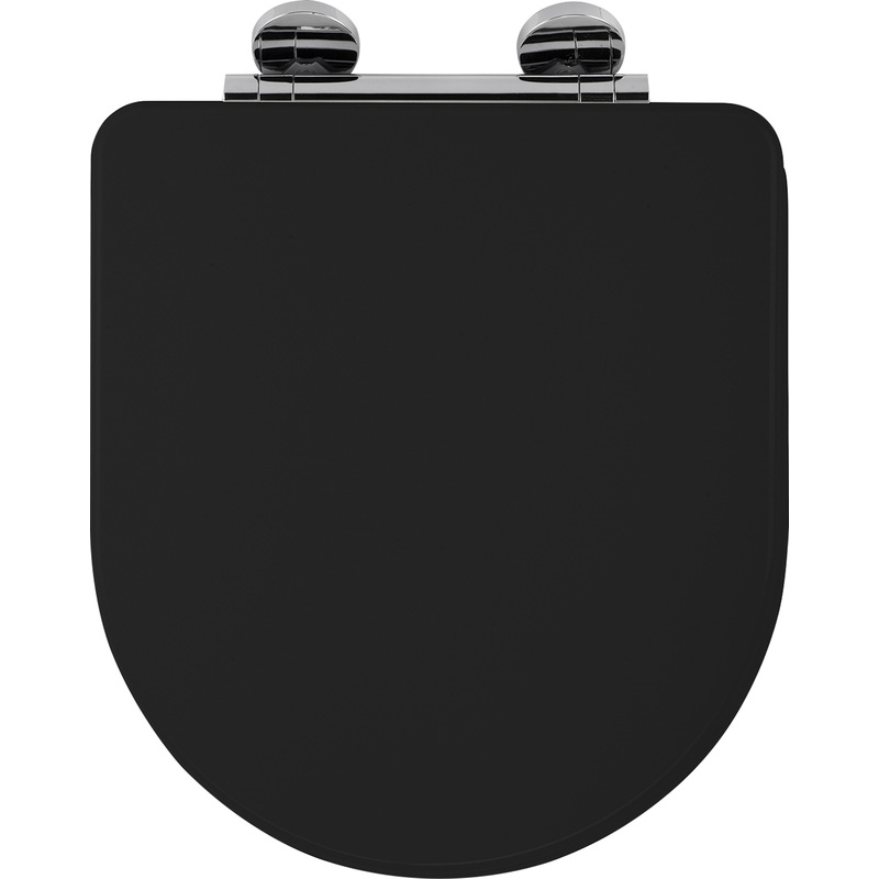 Croydex Iseo Wood Toilet Seat Matt Black