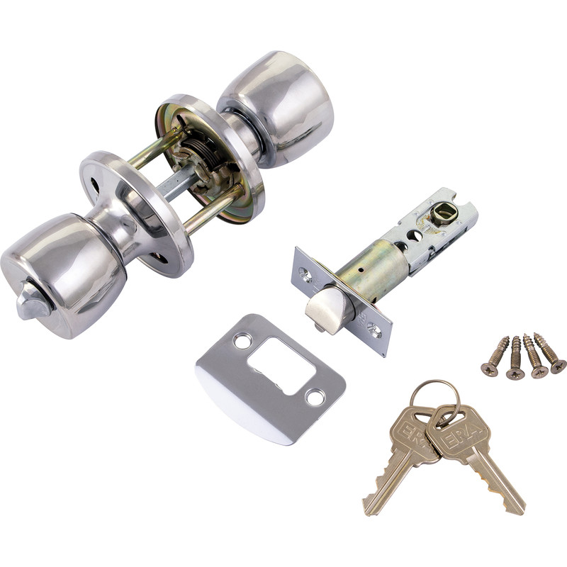 ERA Entrance Door Knob Set Chrome