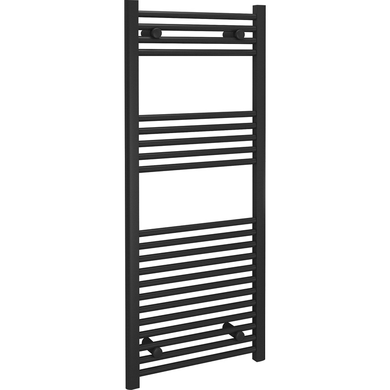 Kudox Flat Black Towel Radiator 1200mm x 500mm Black