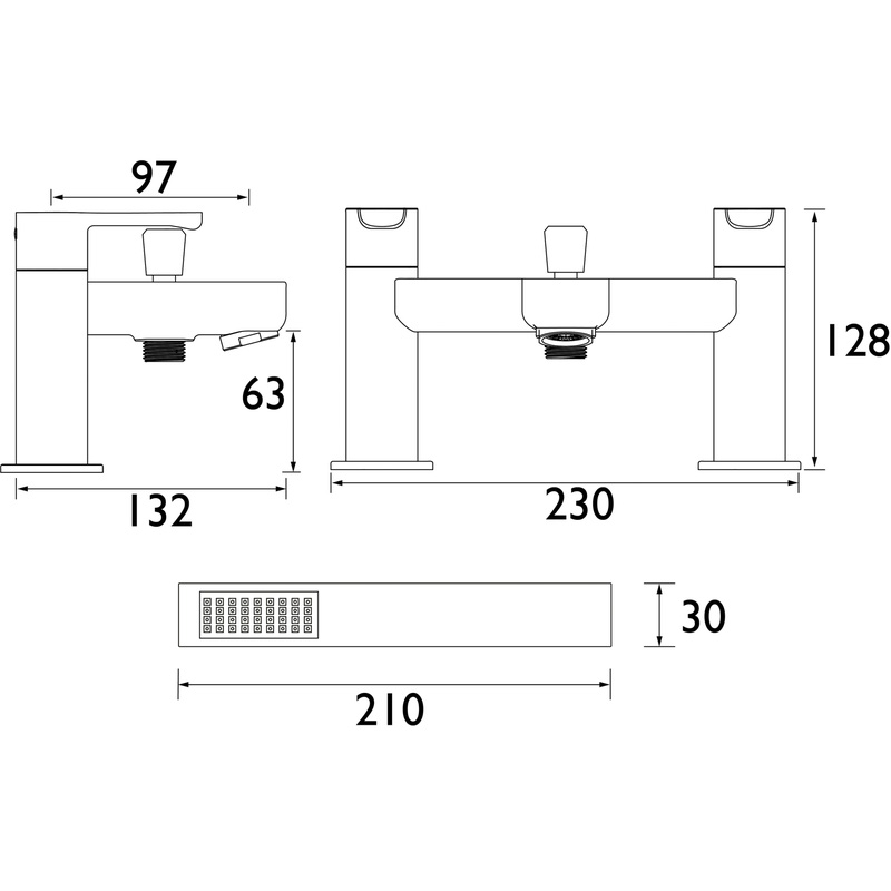 Bristan Nero Taps Bath Shower Mixer