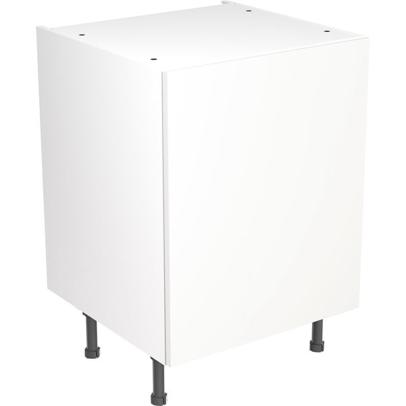 Kitchen Kit Ready Made Slab Kitchen Cabinet Base Unit Ultra Matt White 600mm