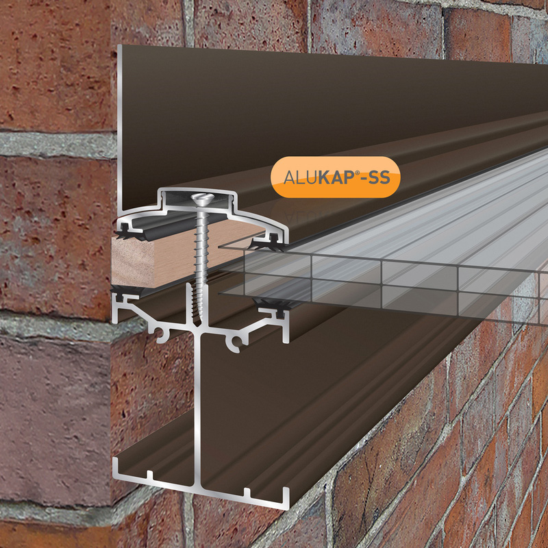 Alukap-SS Low Profile Wall Bar Brown 2.0m