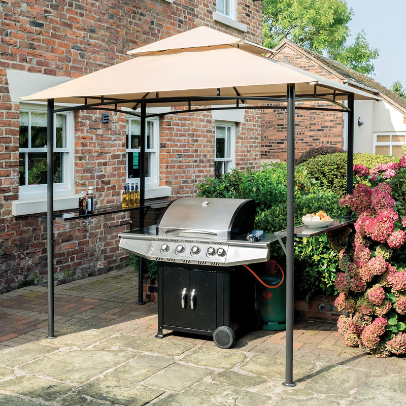 Rowlinson Roma BBQ Gazebo 250cm (h) x 250cm (w) x 152cm (d)