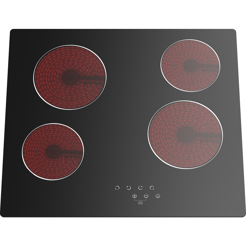 Cata 60cm Black Glass Ceramic Electric Hob Touch Control