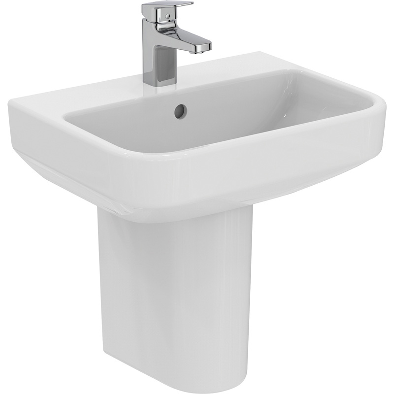 Ideal Standard i.life Compact Basin and Semi-Pedestal 50cm 1 Tap Hole
