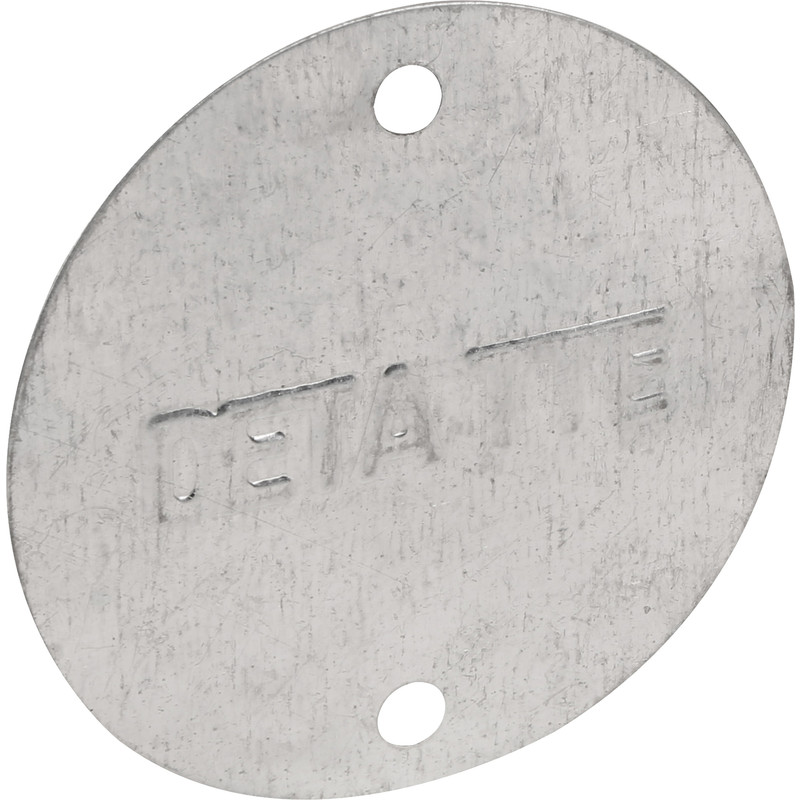 Deta Metal Conduit Box Lid Light GV 20/25mm