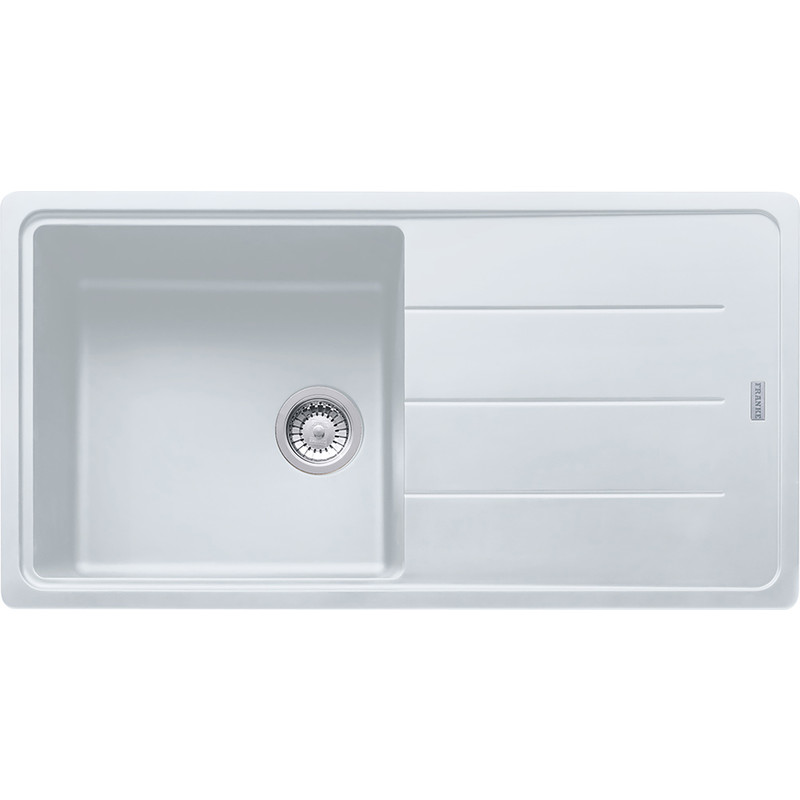 Franke Basis Reversible Fragranite Kitchen Sink & Drainer Single Bowl Polar White