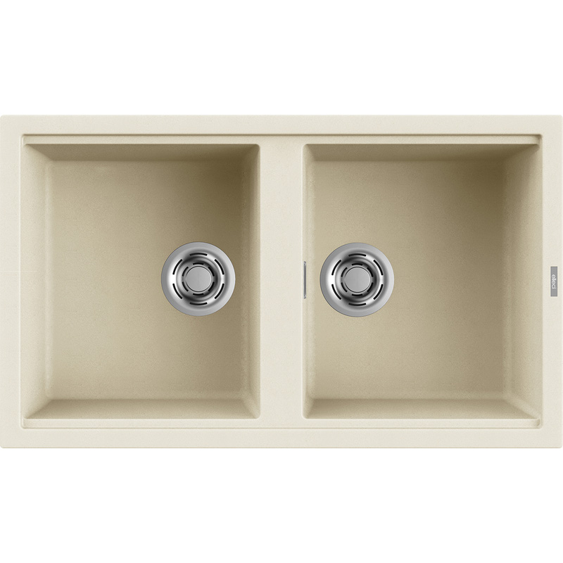 Reginox Best Reversible Composite Kitchen Sink Double Bowl Cream