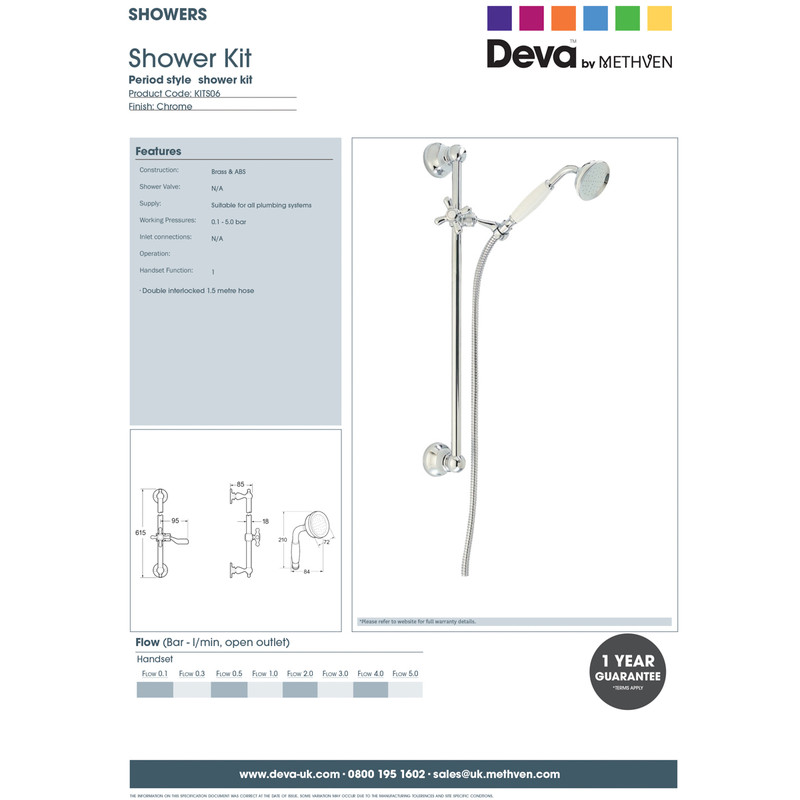 Deva Traditional Shower Kit