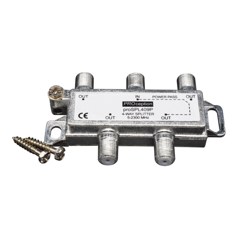 PROception Wideband TV & Satellite Splitter 4 Way