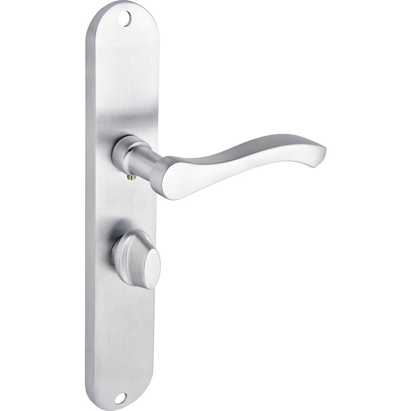 Capri Door Handles Long Bathroom Brushed Nickel
