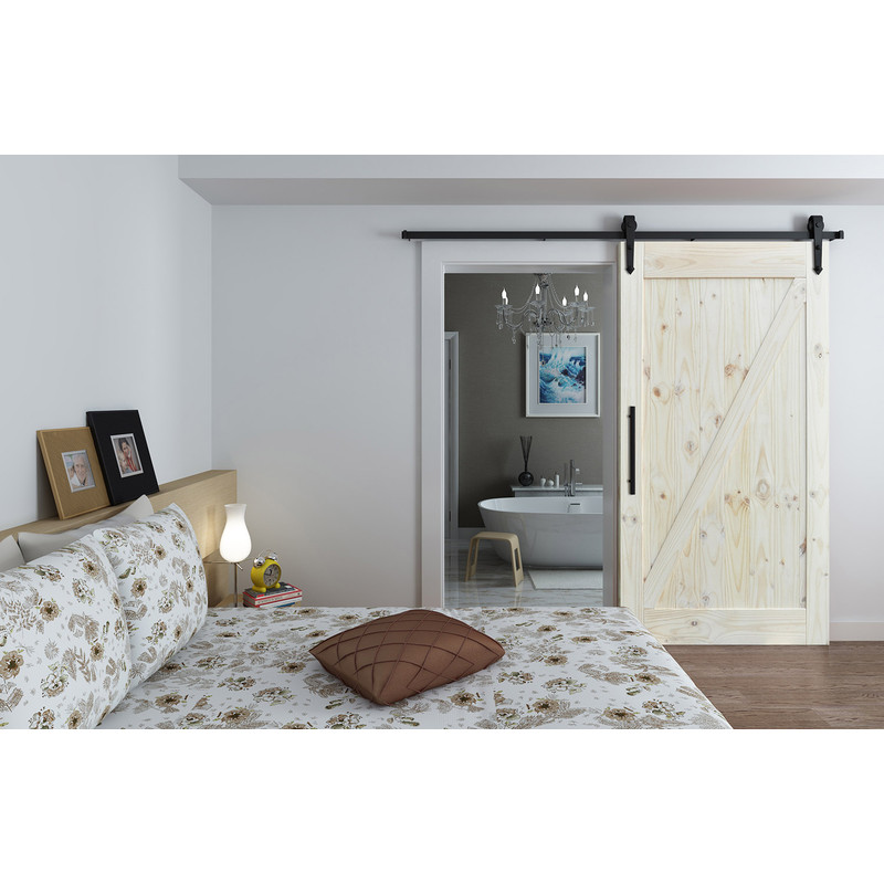 Coburn Flat Track 100 Arrow Head Hanger One Door System 1500mm - Black Finish