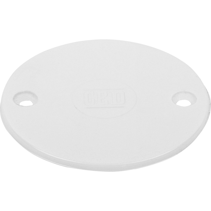 PVC Conduit Box Lid Round White