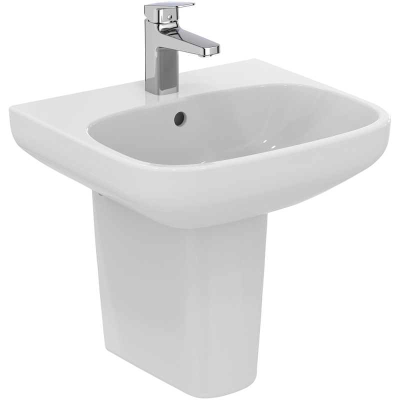 Ideal Standard i.life Basin and Semi-Pedestal 55cm 1 Tap Hole