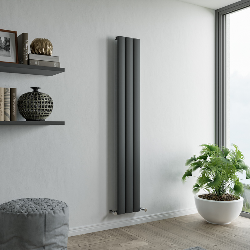 Ximax Bolton Aluminium Designer Radiator 1800 x 280mm 2164Btu Anthracite