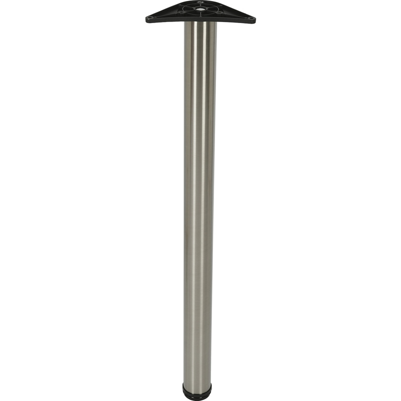 Rothley Worktop Leg 60mm x 870mm Brushed Stainless Steel
